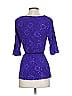 Connected Apparel 100% Polyester Purple 3/4 Sleeve Blouse Size S - photo 2