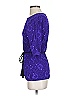Connected Apparel 100% Polyester Purple 3/4 Sleeve Blouse Size S - photo 4
