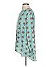 Rose + Olive Teal Long Sleeve Blouse Size S - photo 4
