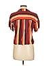 Hollister 100% Viscose Color Block Burgundy Short Sleeve Blouse Size M - photo 2