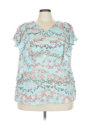 Worthington Short Sleeve Blouse (view 1)