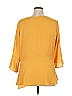 NY Collection 100% Polyester Yellow 3/4 Sleeve Blouse Size 1X - photo 2