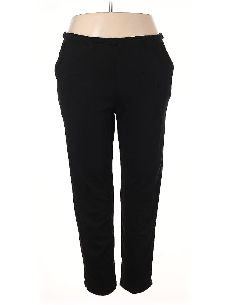 Woman Within Solid Black Casual Pants Size 18 - photo 1