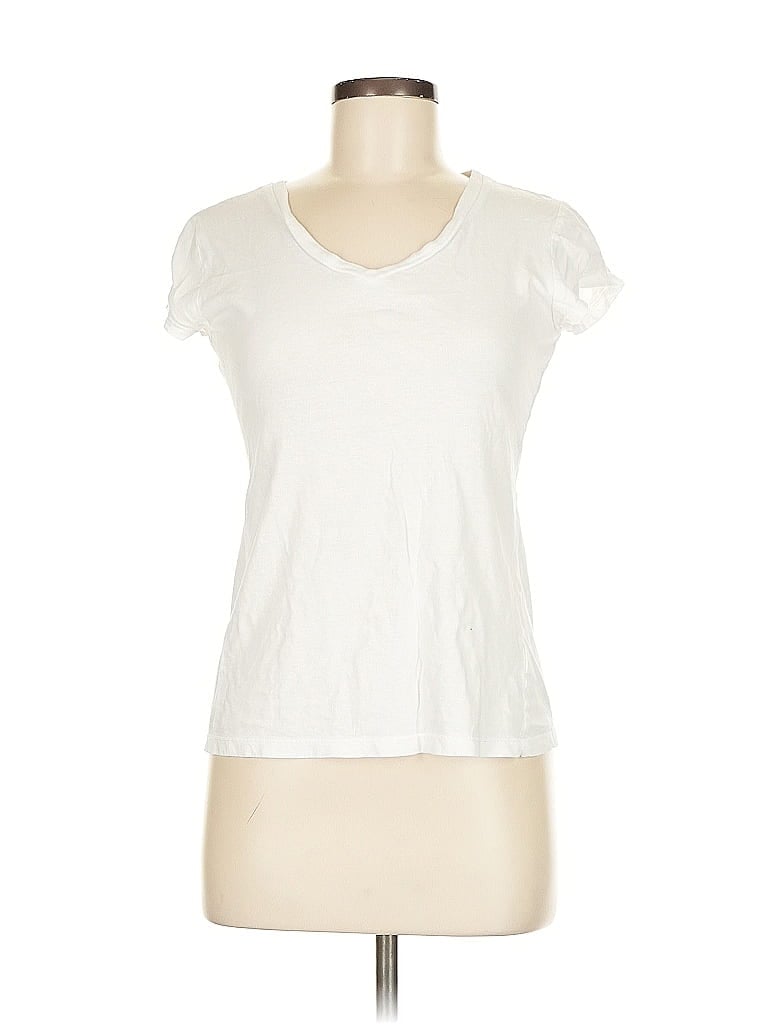 Pre-owned Unbranded Short Sleeve T-shirt In White