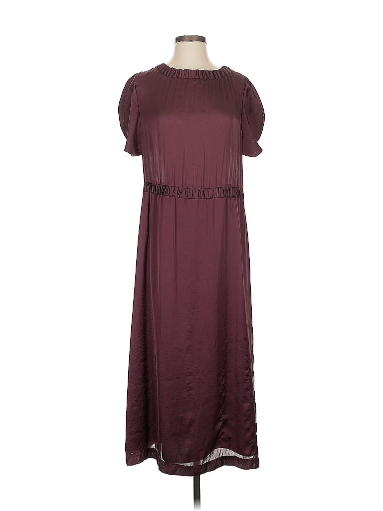Sea New York 100% Polyester Solid Burgundy Casual Dress Size S - photo 1