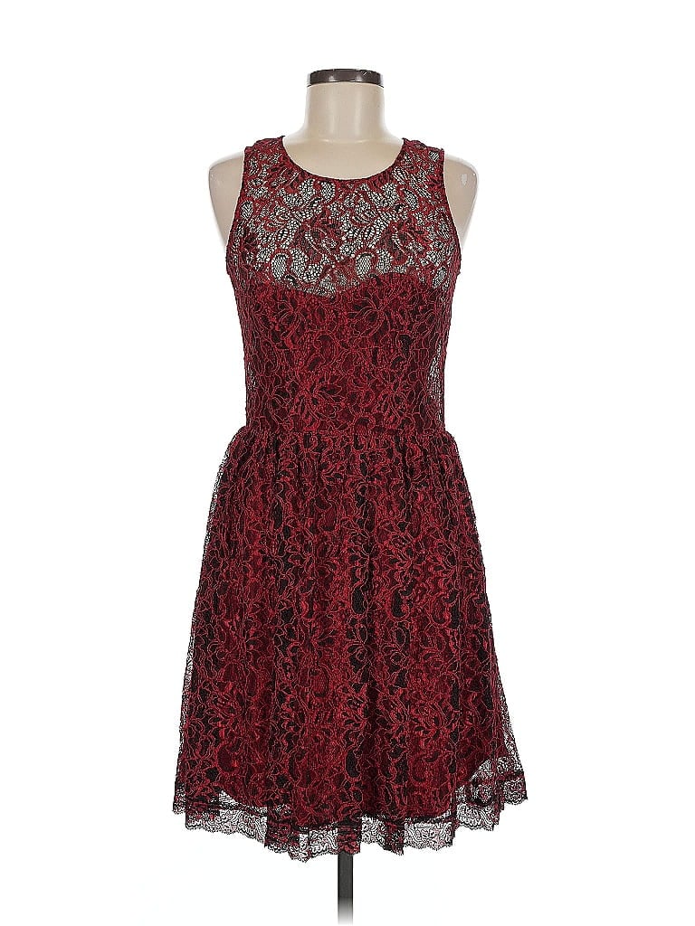 Pre-owned Moda International Cocktail Dress In Burgundy