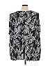 Catherines Black Short Sleeve Blouse Size 4X - photo 2