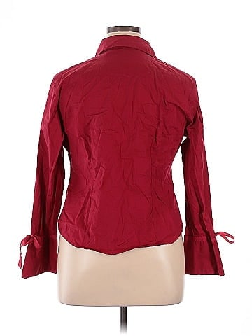 Gloria Vanderbilt 3/4 Sleeve Button-Down Shirt (view 2)
