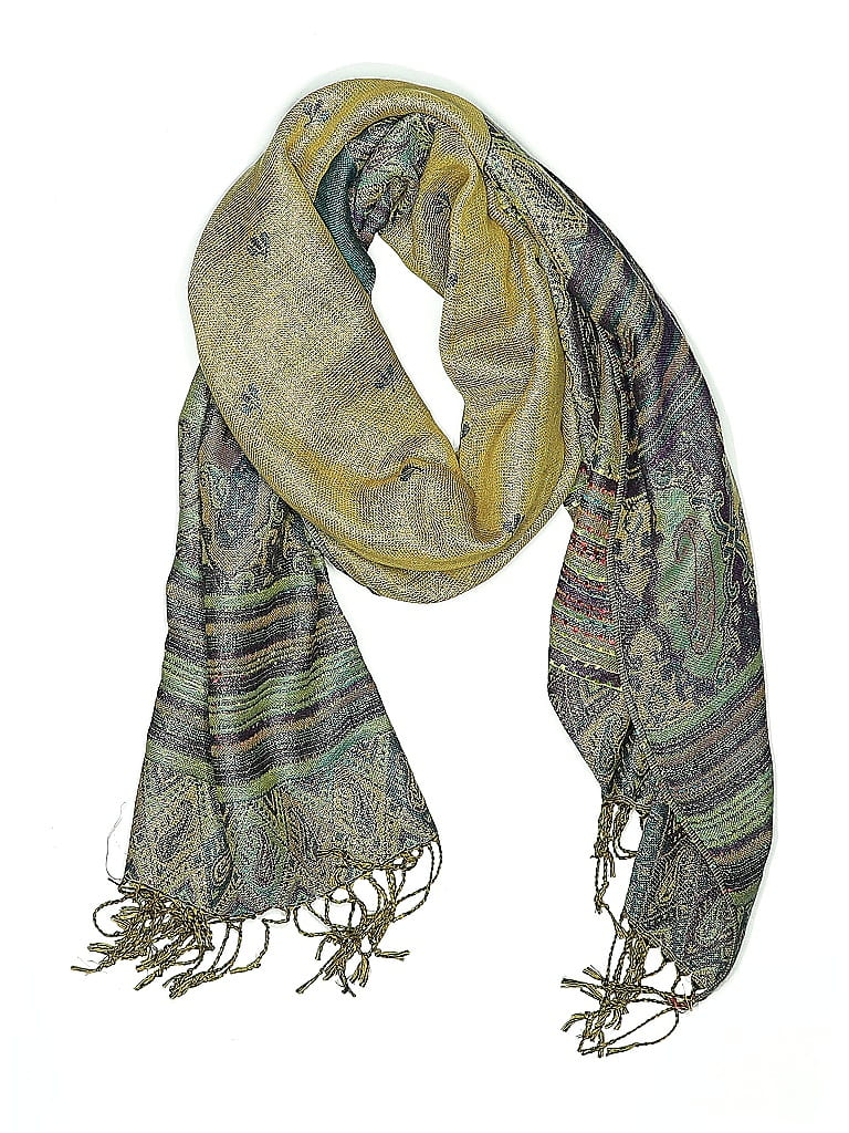 Pashmina Paisley Green Blue Scarf One size - photo 1