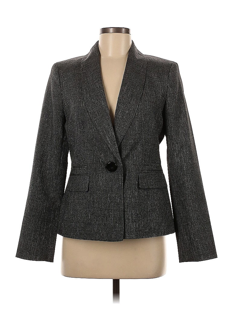 Le Suit Tweed Gray Blazer Size 6 - photo 1