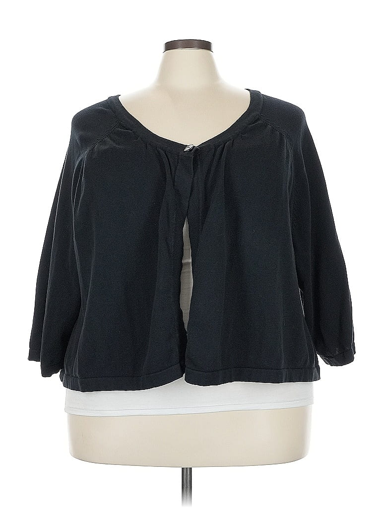 Woman Within 100% Cotton Black Cardigan Size 4X - photo 1