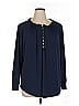 Fortune + Ivy Blue Long Sleeve Blouse Size 1X - photo 1