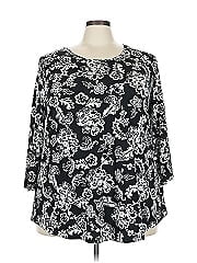 Jm Collection 3/4 Sleeve T Shirt