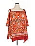 IMAN 100% Polyester Orange 3/4 Sleeve Blouse Size 1X - photo 1