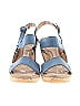 Born Solid Blue Tan Wedges Size 8 - photo 2