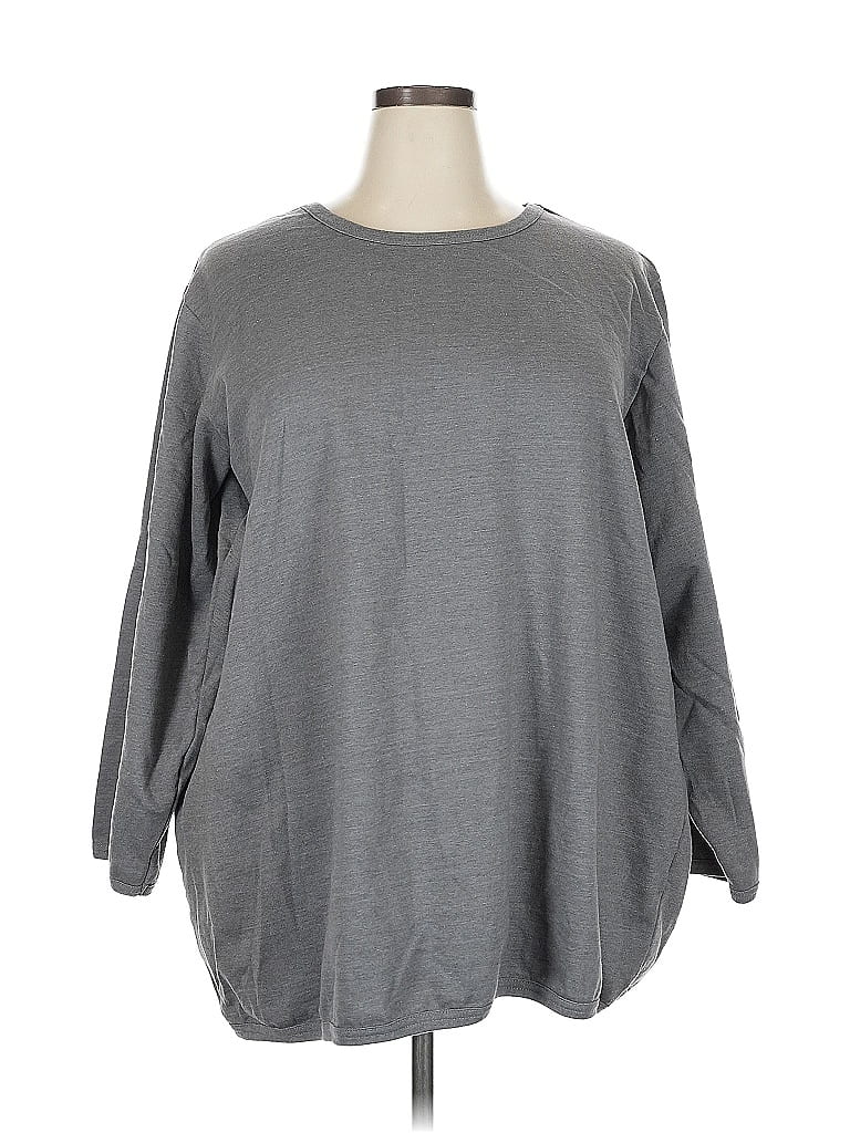 Woman Within Gray Sweatshirt Size 26 - photo 1