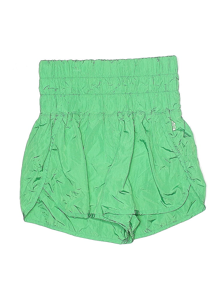 FP Movement 100% Polyamide Solid Green Shorts Size S - photo 1