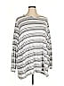 Susan Graver Stripes Silver Pullover Sweater Size 4X - photo 1