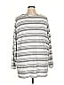 Susan Graver Stripes Silver Pullover Sweater Size 4X - photo 2