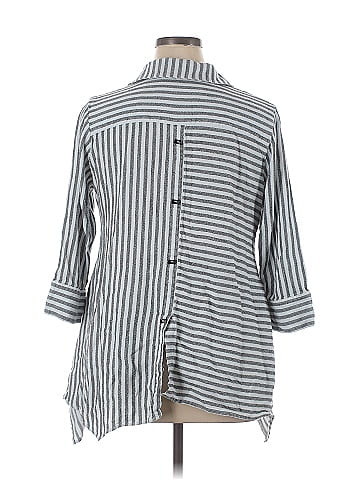Soft Surroundings 3/4 Sleeve Button-Down Shirt (view 2)