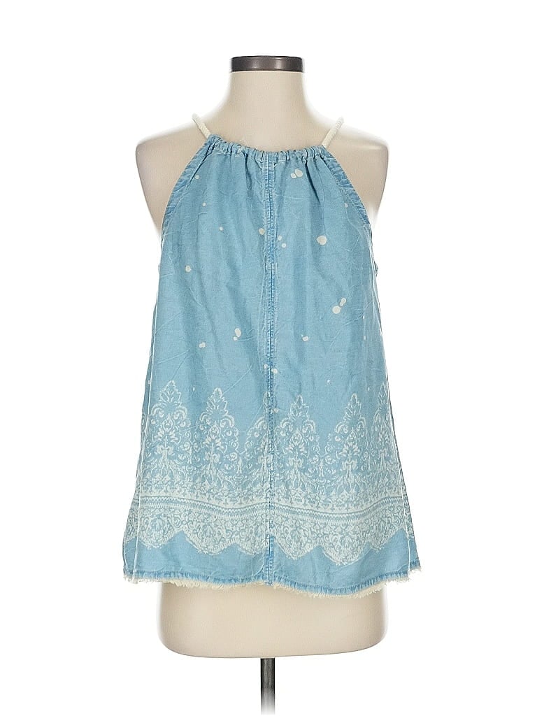 Pre-owned Holding Horses Sleeveless Blouse In Blue