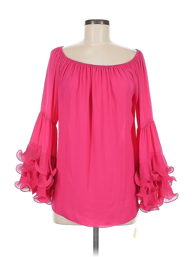Joseph Ribkoff 100% Polyester Pink 3/4 Sleeve Blouse Size 8 - photo 1