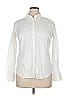 Ann Taylor Solid White Ivory Long Sleeve Button-Down Shirt Size 14 - photo 1