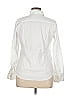Ann Taylor Solid White Ivory Long Sleeve Button-Down Shirt Size 14 - photo 2
