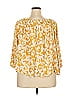 Terra & Sky 100% Rayon Yellow 3/4 Sleeve Blouse Size 2X - photo 2