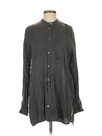 Equipment Long Sleeve Silk Top (view 1)