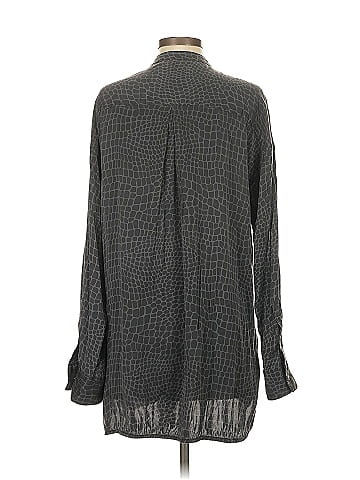 Equipment Long Sleeve Silk Top (view 2)