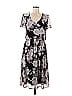 Connected Apparel 100% Polyester Floral Gray Casual Dress Size 6 - photo 1