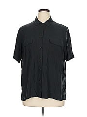 Notations Short Sleeve Silk Top