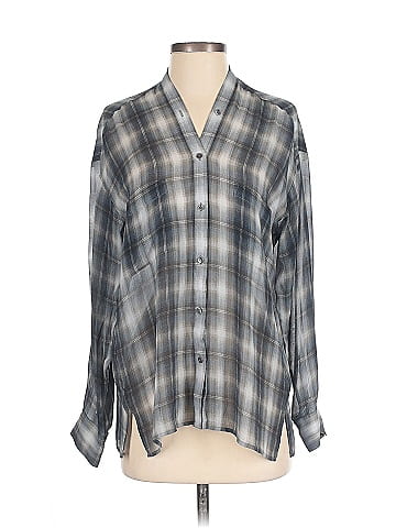 Vince. Long Sleeve Silk Top (view 1)