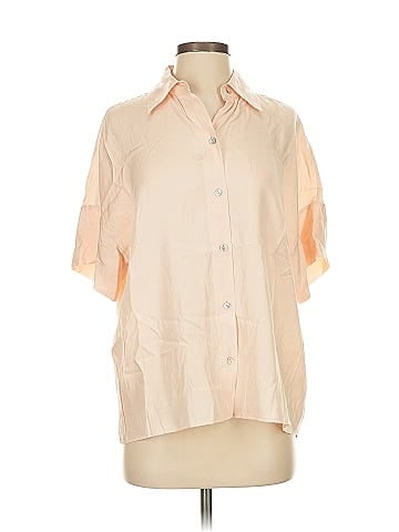 Vince. Short Sleeve Silk Top (view 1)