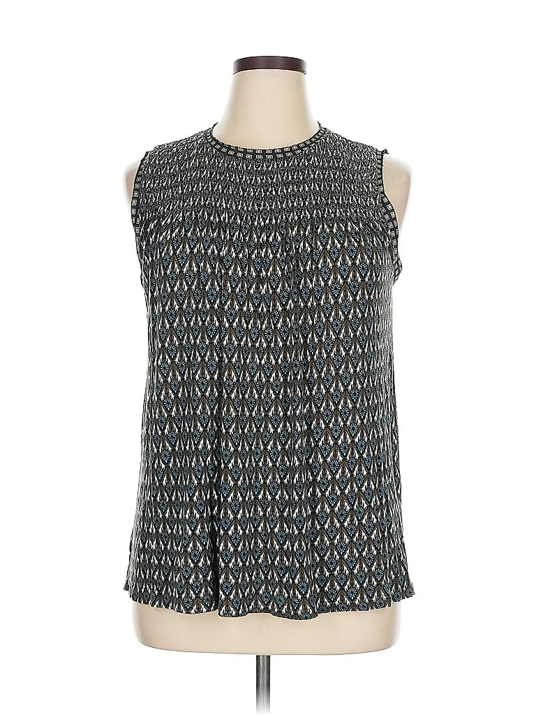 Ann Taylor LOFT 100% Rayon Gray Sleeveless Blouse Size XL - photo 1