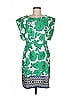 Eliza J 100% Polyester Print Green Cocktail Dress Size 6 - photo 1