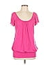 No Boundaries 100% Polyester Pink Short Sleeve Top Size L - photo 1