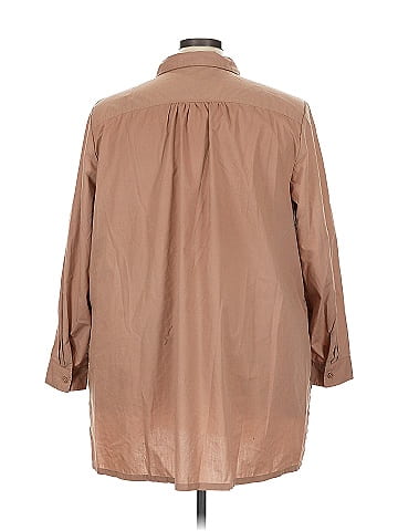 Roaman's 3/4 Sleeve Button-Down Shirt (view 2)