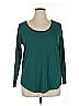 Terra & Sky Green Long Sleeve Top Size 0X - photo 1
