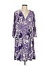 IMAN Paisley Purple Casual Dress Size L - photo 1