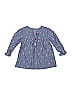Just One You Made by Carter's 100% Cotton Blue 3/4 Sleeve Blouse 3-6 MO / 6 MO - photo 1