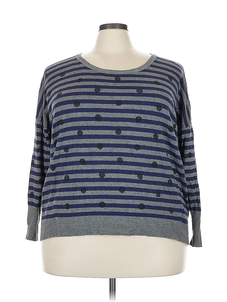 Pre-owned Lane Bryant Pullover Sweater In Gray