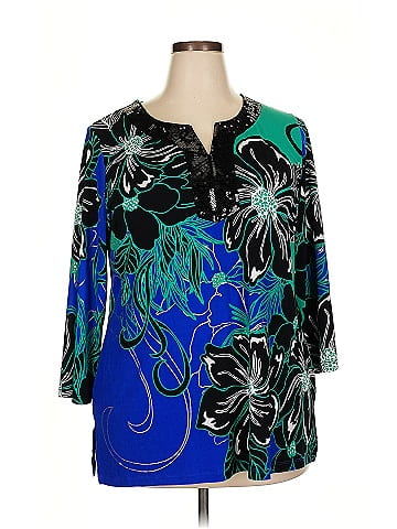 JM Collection 3/4 Sleeve Blouse (view 1)