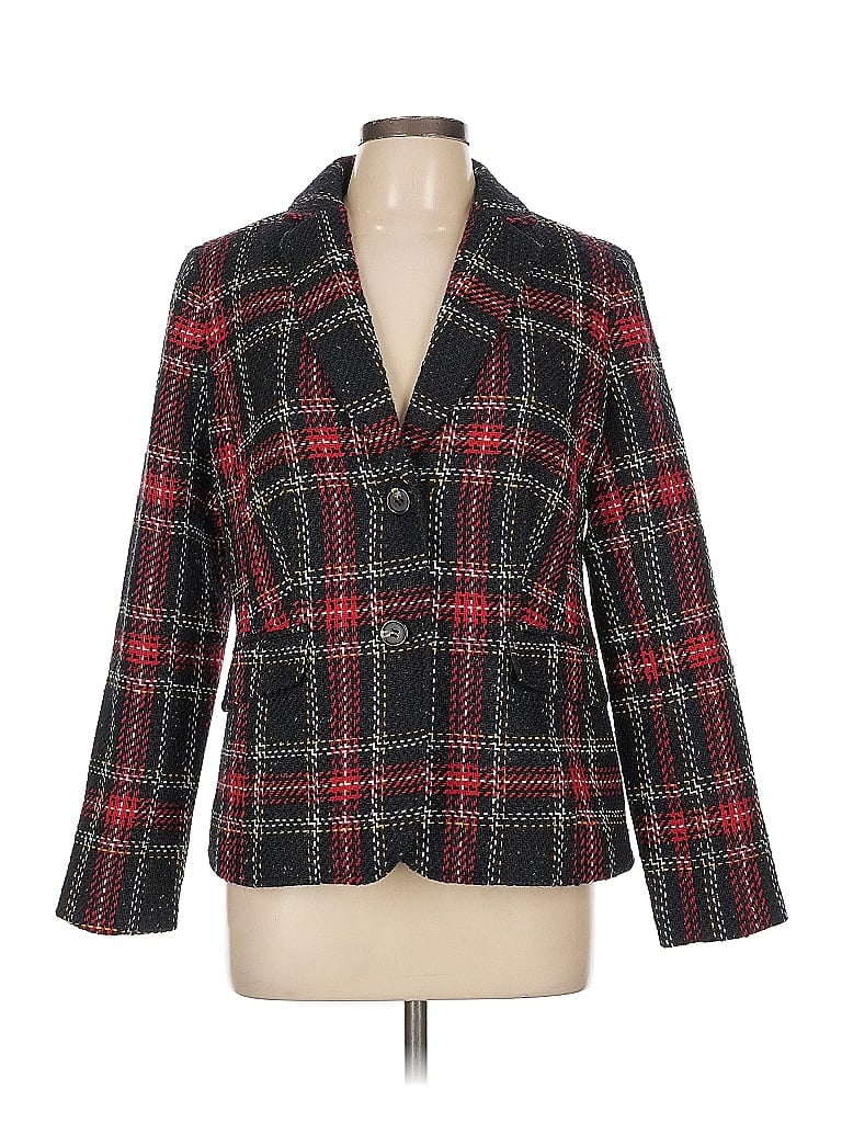 Talbots Plaid Red Blazer Size 10 - photo 1