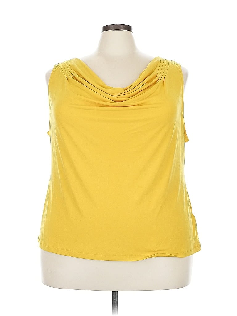Catherine Malandrino Yellow Sleeveless Top Size 3X - photo 1