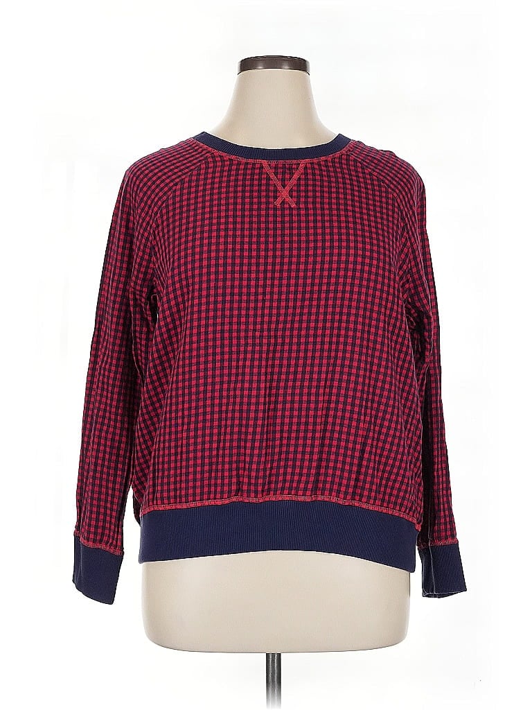 Pre-owned Aerie 3/4 Sleeve T-shirt In Red