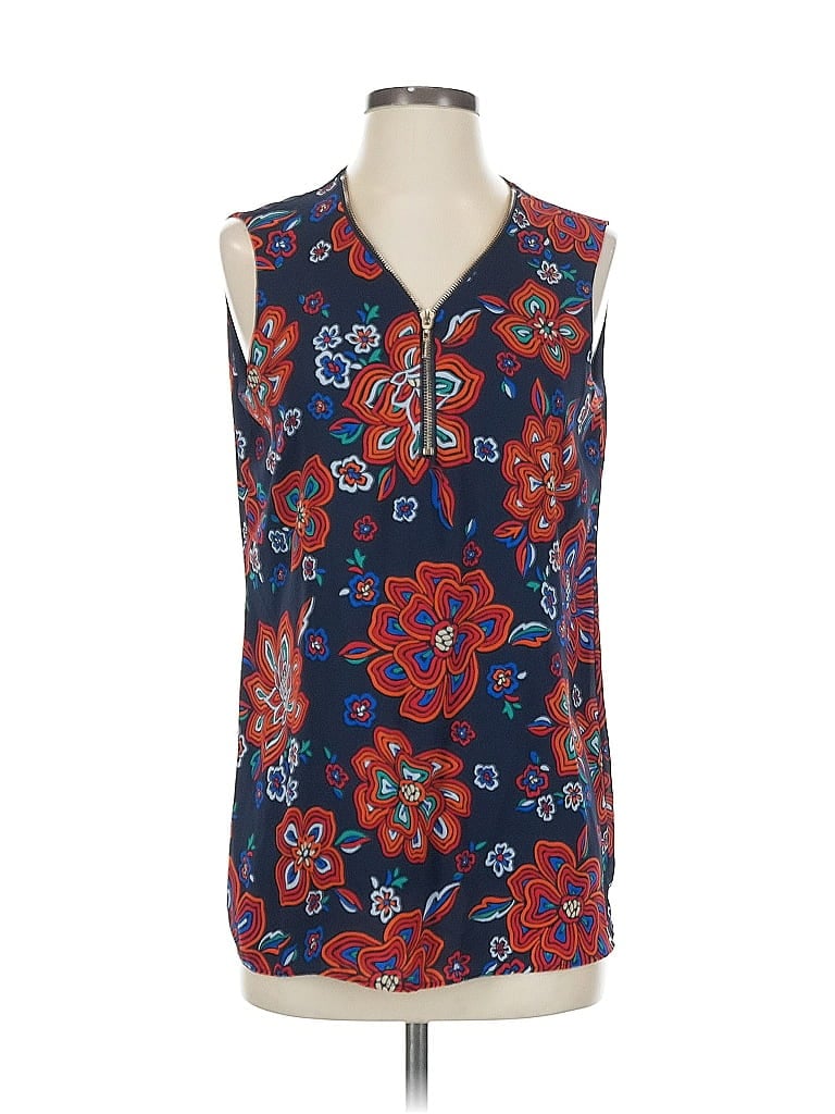 Pre-owned T Tahari Sleeveless Blouse In Blue