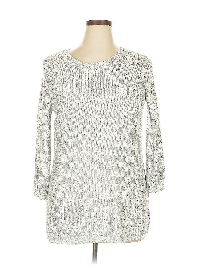 Jones Studio Silver Pullover Sweater Size XL - photo 1
