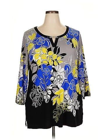 JM Collection 3/4 Sleeve Blouse (view 1)